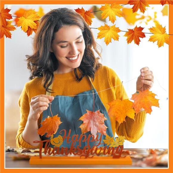 Fall Decorations for Home Happy Thanksgiving Metal Sign Thanksgiving - Picture 4 of 7